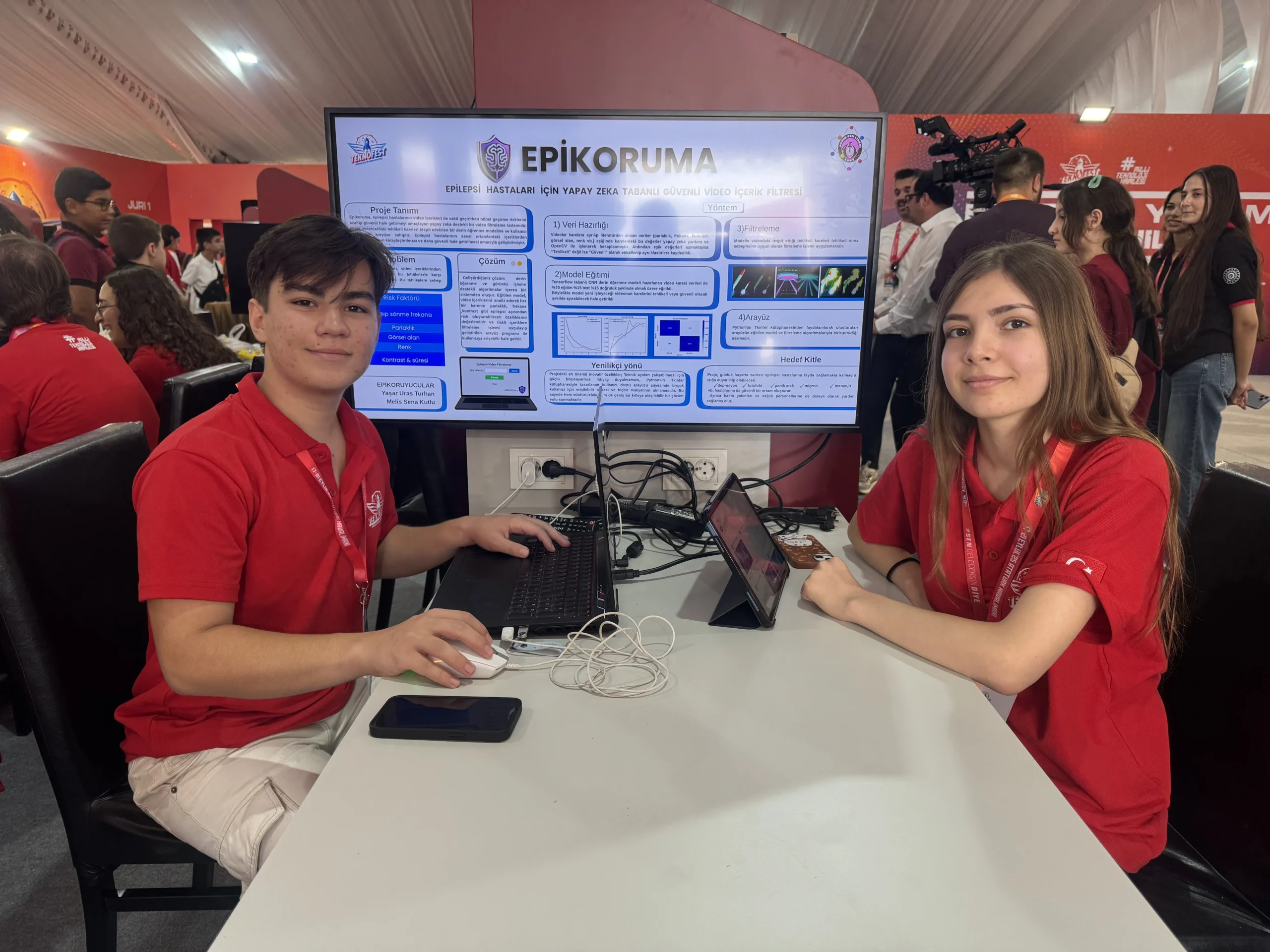 Aydın Fen Lisesi öğrencileri, epilepsi hastalarının video izlerken nöbet riskini