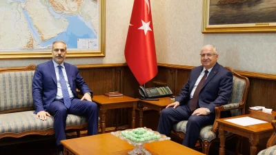 Milli Savunma Bakanı Yaşar Güler, Dışişleri Bakanı Hakan Fidan’ı makamında