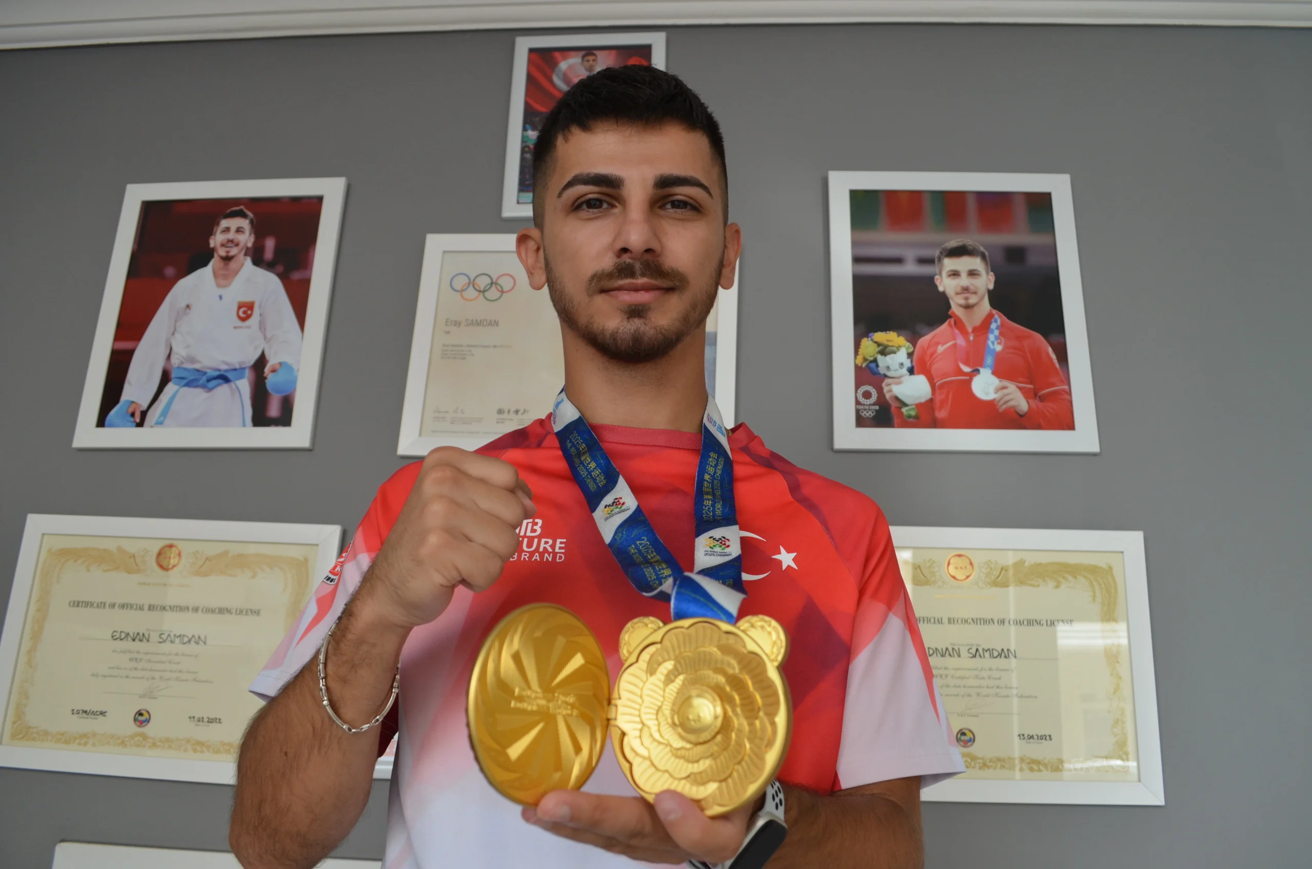 Dünya Oyunları şampiyonu milli karateci Eray Şamdan, yıl sonuna kadar