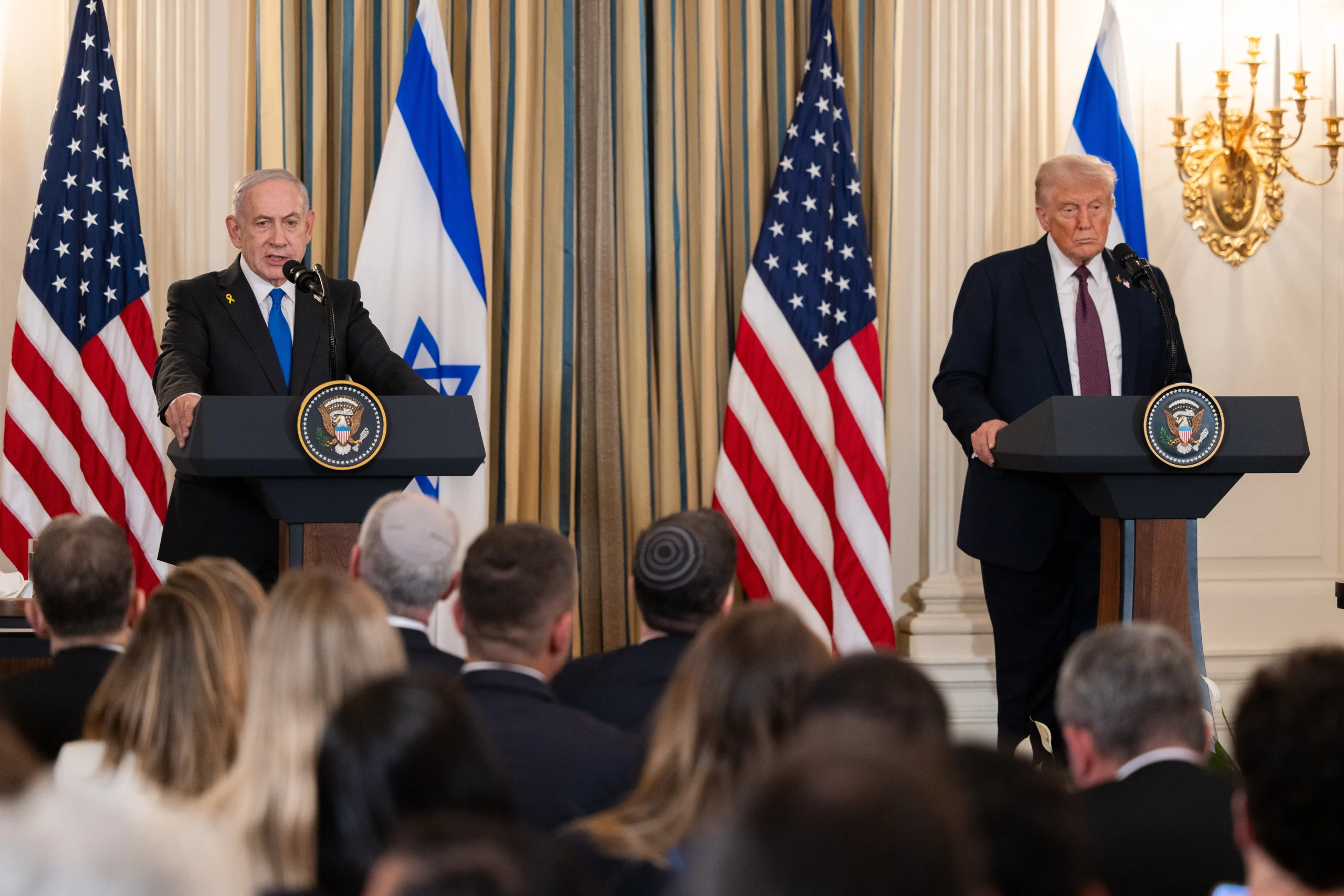 Netanyahu, ABD Başkanı Trump’la yaptığı ortak basın toplantısında Gazze’ye yönelik