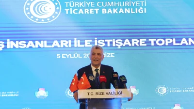 Ticaret Bakanı Ömer Bolat, Rize’de yaptığı konuşmada Türkiye’nin istikrarla büyüdüğünü