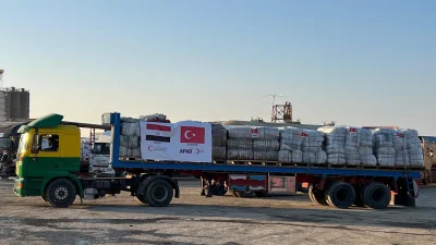 AFAD, Gazze’ye yönelik insani yardımların hız kesmeden sürdüğünü ve bugüne