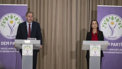 DEM Parti Eş Genel Başkanları Bakırhan ve Hatimoğulları, barış sürecinin