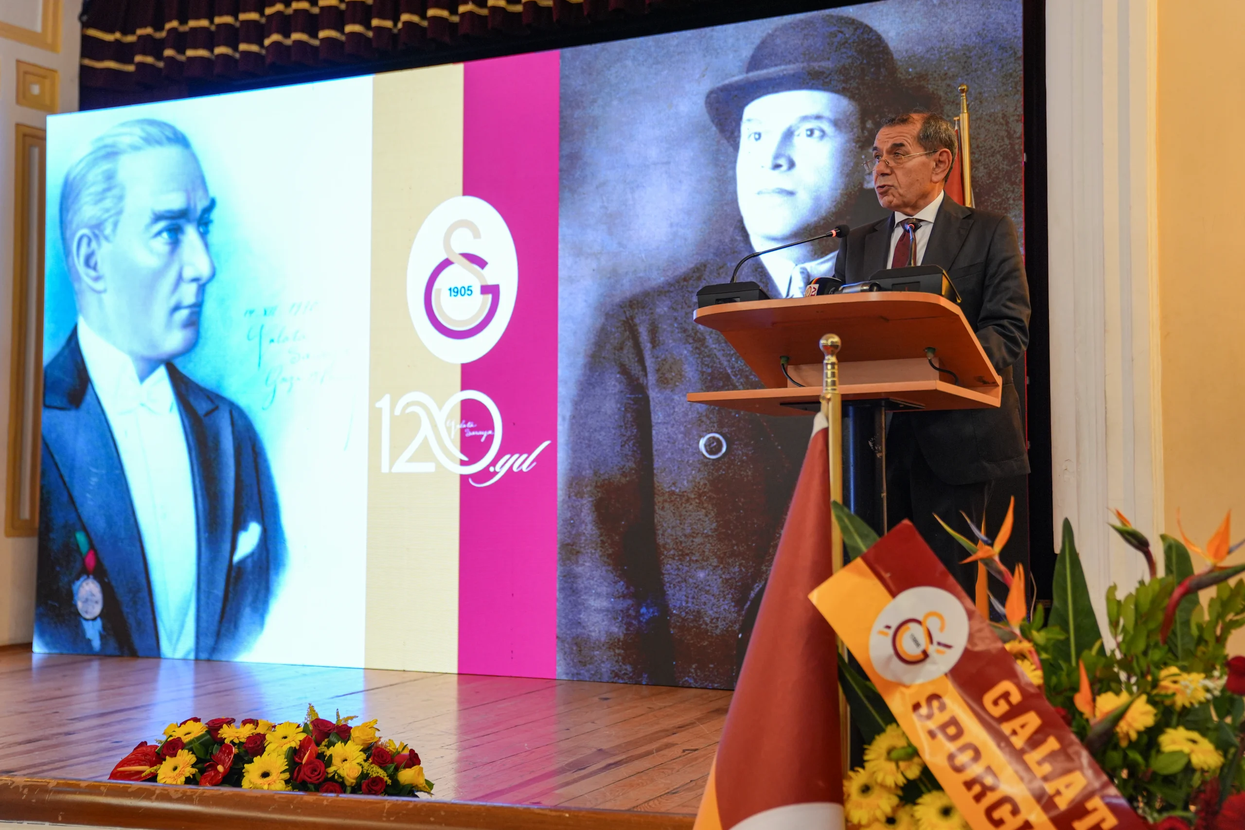 Galatasaray, 120. kuruluş yıl dönümünü törenlerle kutladı. Başkan Özbek, “Galatasaray