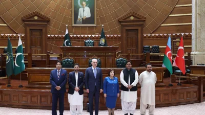 TBMM Başkanı Numan Kurtulmuş, Azerbaycan Milli Meclisi Başkanı Sahiba Gafarova