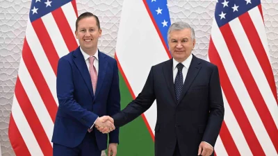 Özbekistan Cumhurbaşkanı Mirziyoyev, ABD'nin Güney ve Orta Asya Temsilcisi Gor