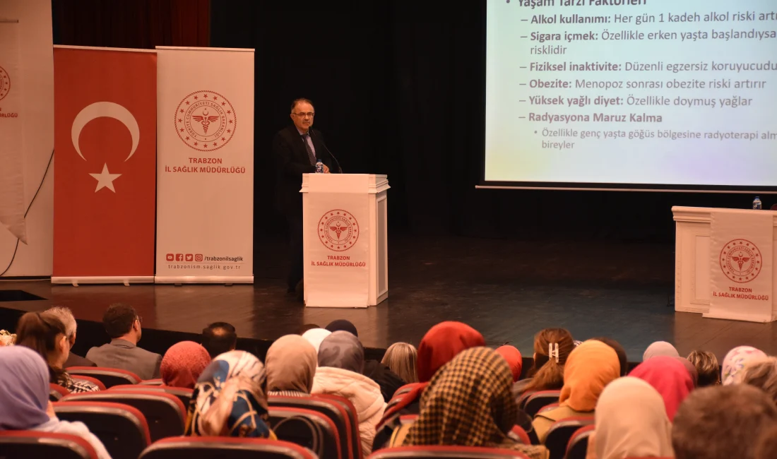 Trabzon’da düzenlenen farkındalık etkinliğinde uzmanlar, meme kanserinde erken tanının hayat