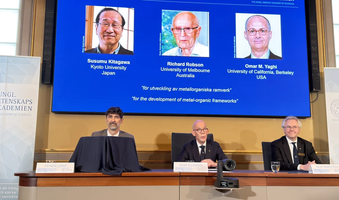2025 Nobel Kimya Ödülü, Metal-Organik Çerçeve Çalışmalarına Verildi Nobel Kimya Ödülü, çevresel sorunlara yenilikçi çözümler sunan metal-organik iskelet