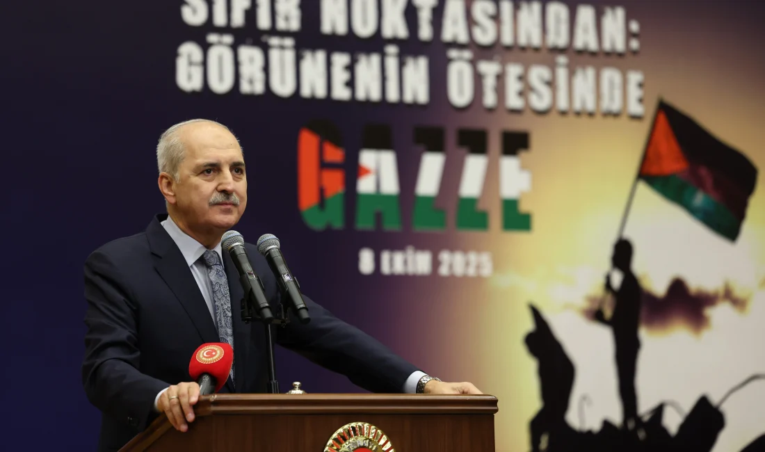 TBMM Başkanı Kurtulmuş, Gazze’deki soykırıma dikkat çektiği konuşmasında, Özgürlük Filosu’ndaki