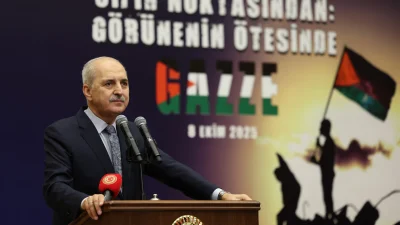 TBMM Başkanı Kurtulmuş, Gazze’deki soykırıma dikkat çektiği konuşmasında, Özgürlük Filosu’ndaki