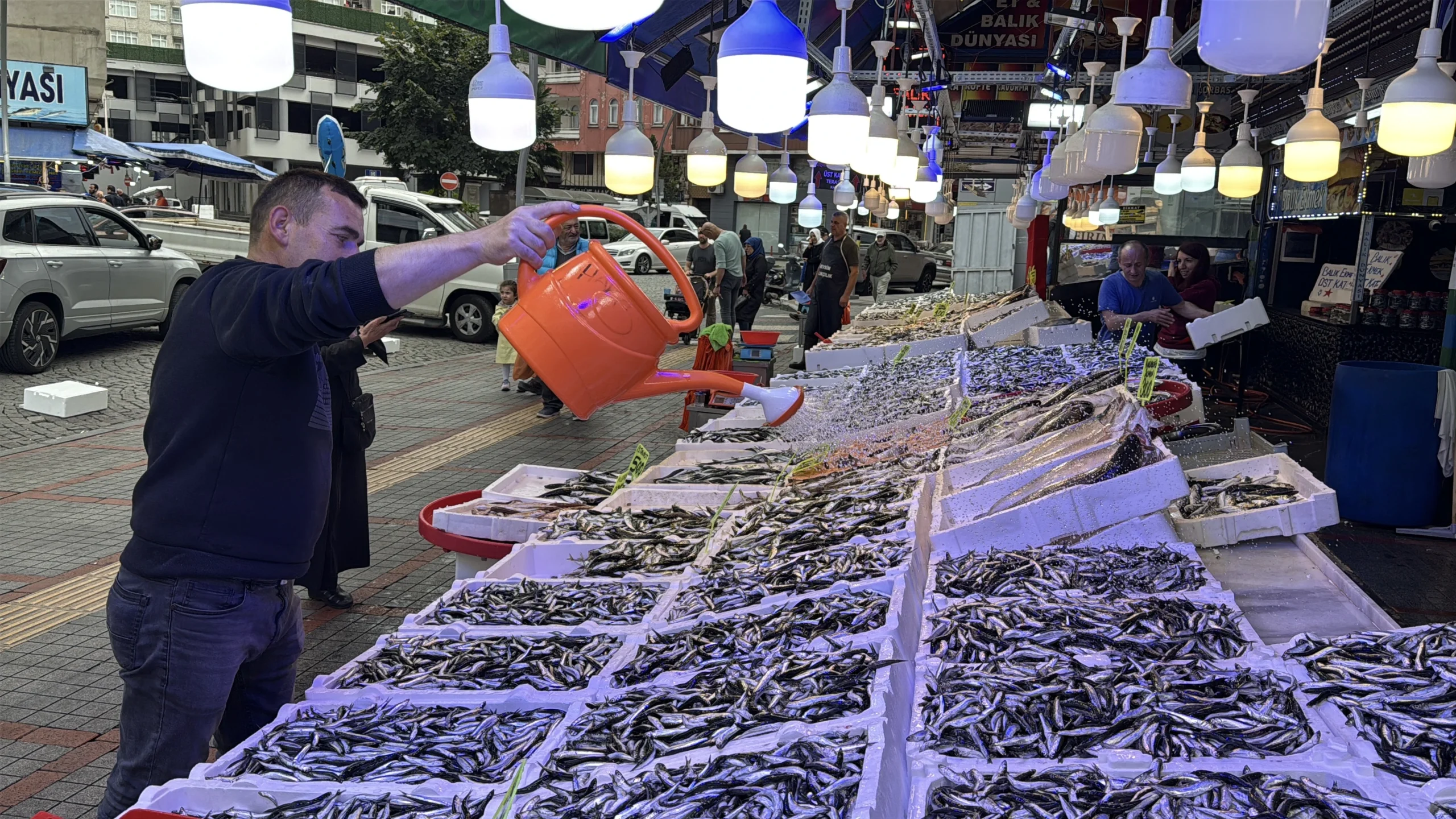 Rize’de bu sezon hamsi hem bol hem uygun fiyatlı. Balıkçılar