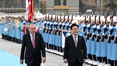Cumhurbaşkanı Erdoğan, Güney Kore Devlet Başkanı Lee Jae Myung’u resmi