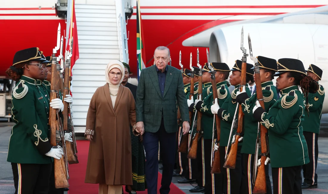 Cumhurbaşkanı Erdoğan, G20 Zirvesi’ne katılmak üzere beraberindeki heyetle Güney Afrika’nın