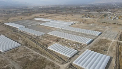 Erzincan'da 350 dekarlık alanda hayata geçirilen dev sera projesiyle, bölgede
