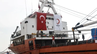 Türk Kızılay’ın, Gazze için hazırladığı 800 tonluk insani yardım malzemesi