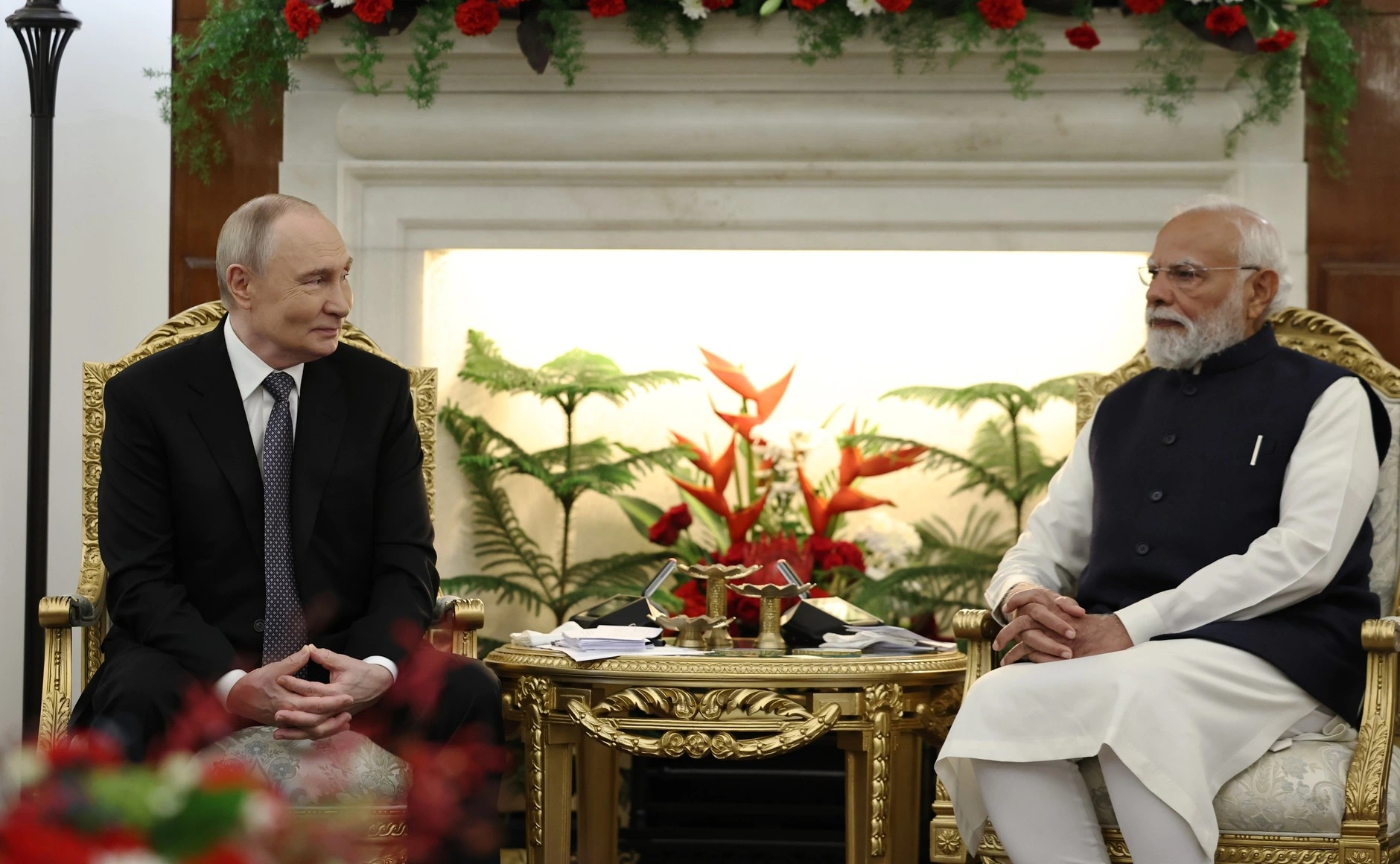 Putin ve Modi, Hindistan’ın başkenti Yeni Delhi’de stratejik ilişkiler, Ukrayna
