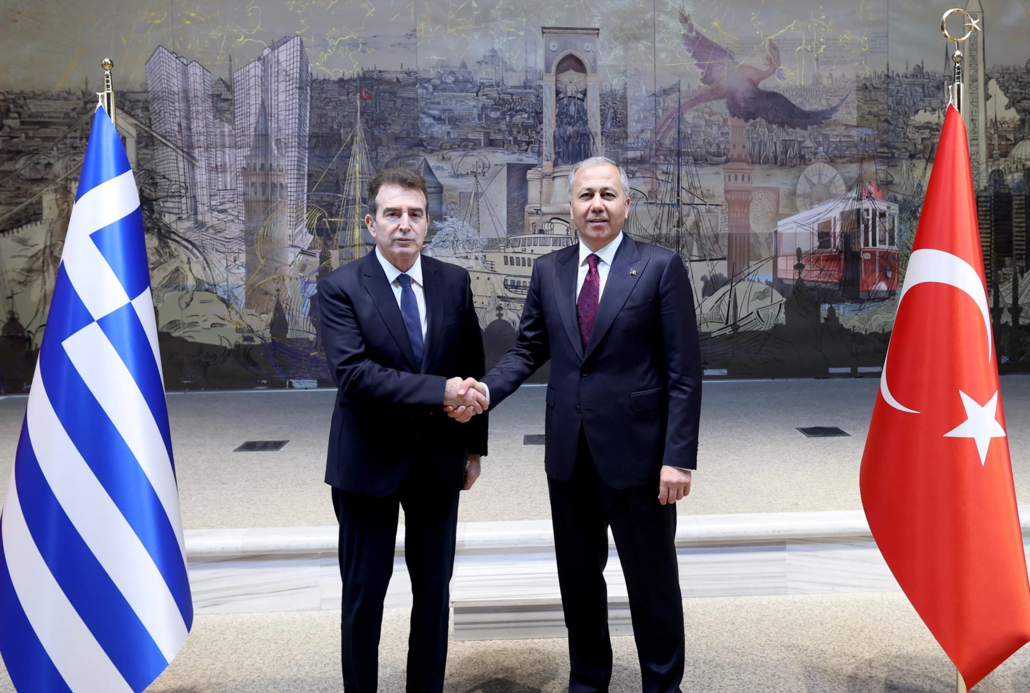 İçişleri Bakanı Ali Yerlikaya, Yunanistan Vatandaşı Koruma Bakanı ile güvenlik