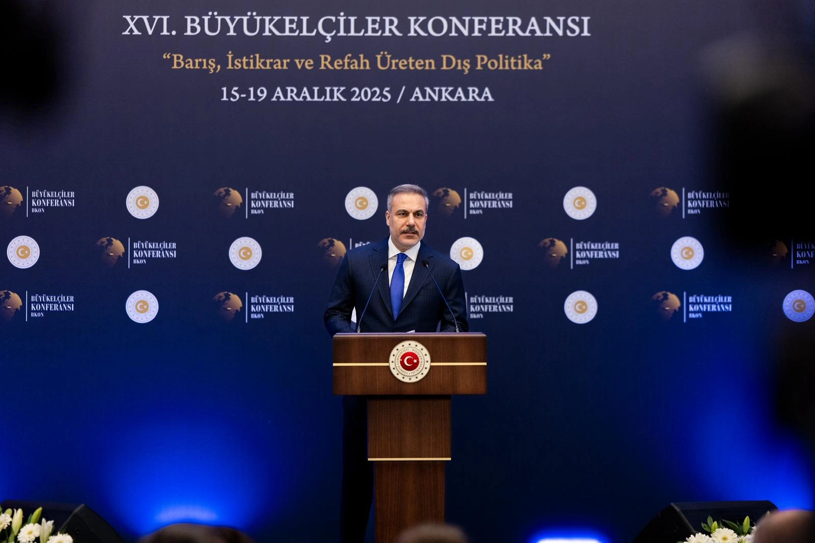Bakan Hakan Fidan, 16. Büyükelçiler Konferansı’nda uluslararası sistemdeki tıkanıklıklara karşı