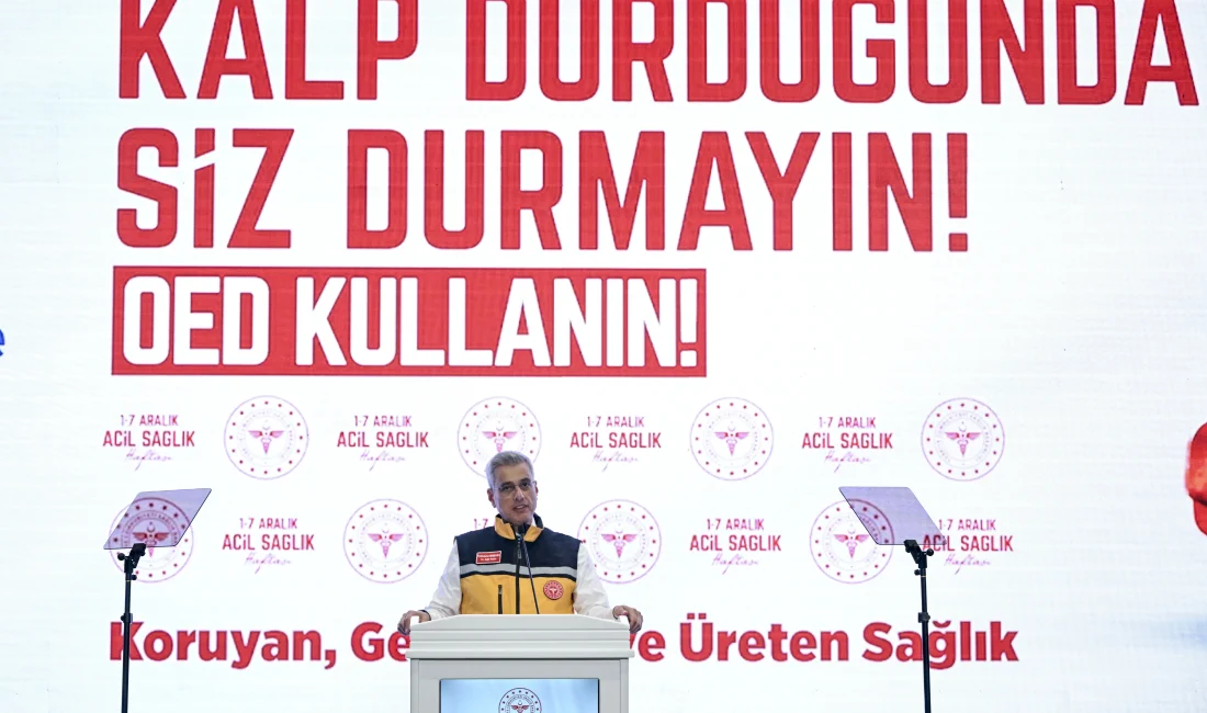Bakan Memişoğlu: “OED ile Her Vatandaş Hayat Kurtarabilir” Sağlık Bakanı Memişoğlu, yerli Otomatik Şok Cihazı’nı tanıttı: “Kalp durduğunda