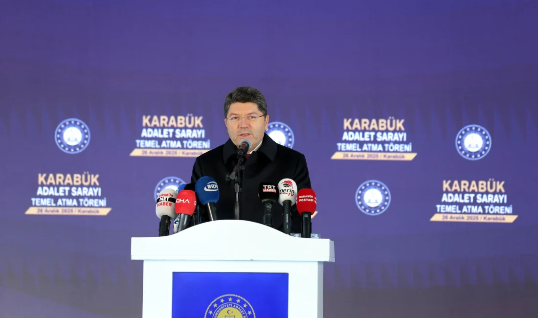 Adalet Bakanı Yılmaz Tunç, Karabük’te temeli atılan adalet sarayının modern