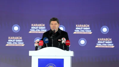 Adalet Bakanı Yılmaz Tunç, Karabük’te temeli atılan adalet sarayının modern