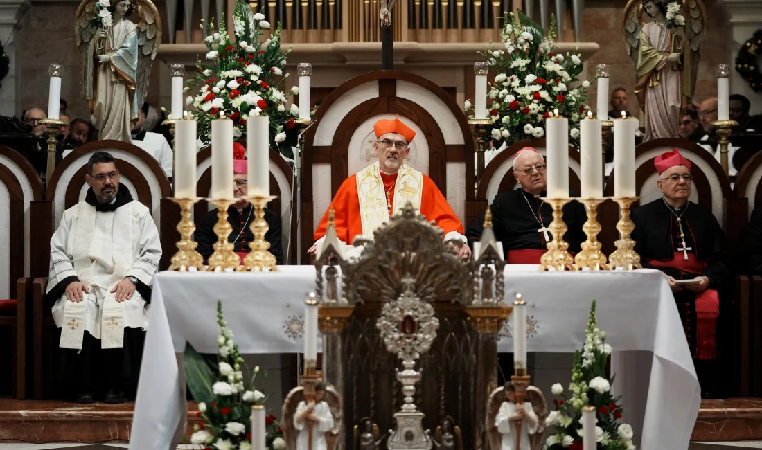 Kudüs Latin Patriği Kardinal Pierbattista Pizzaballa, Noel Gece Ayini’nde yaptığı