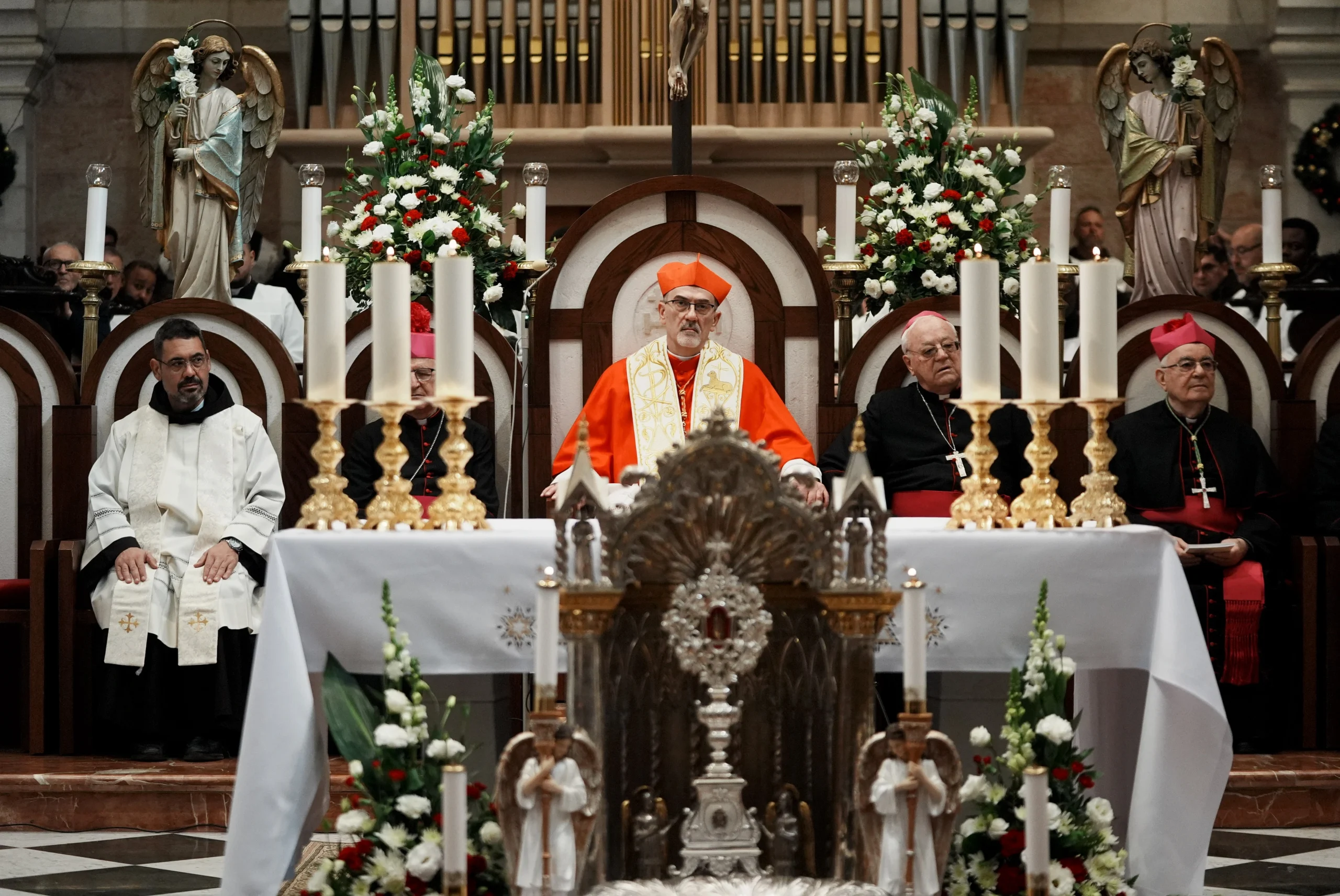 Kudüs Latin Patriği Kardinal Pierbattista Pizzaballa, Noel Gece Ayini’nde yaptığı