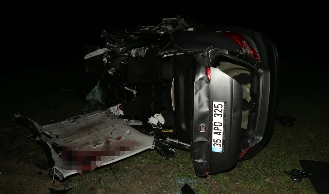 Çanakkale’de polisten kaçan otomobilin ters yöne girmesi sonucu meydana gelen