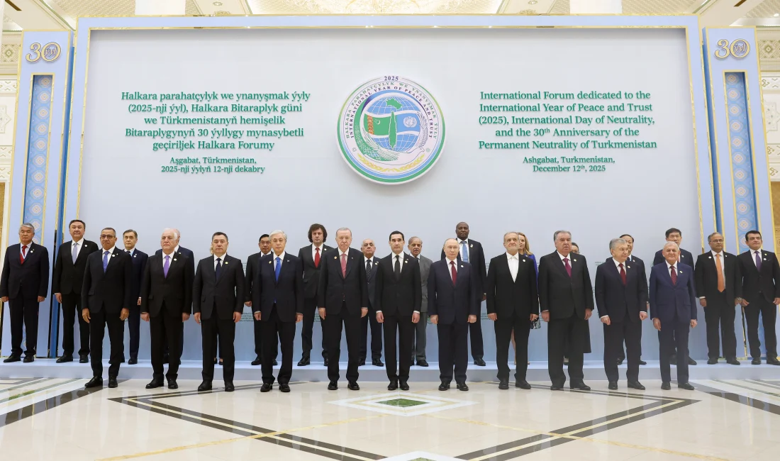 Cumhurbaşkanı Erdoğan, Aşkabat’ta Putin, Şerif ve Berdimuhammedov ile bir araya