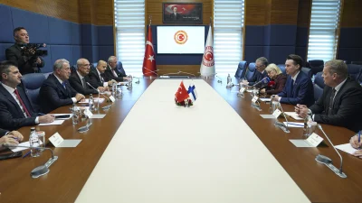 TBMM Milli Savunma Komisyonu Başkanı Hulusi Akar, Finlandiya heyetiyle savunma