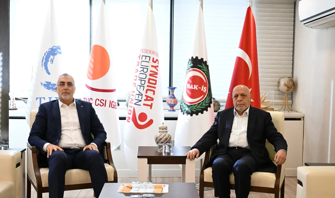 Asgari ücret belirleme süreci kapsamında TÜRK-İŞ ve HAK-İŞ'i ziyaret eden