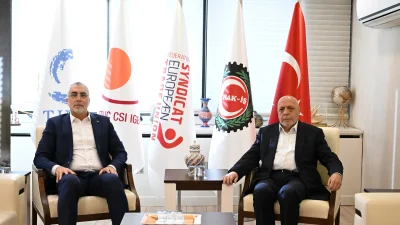 Asgari ücret belirleme süreci kapsamında TÜRK-İŞ ve HAK-İŞ'i ziyaret eden