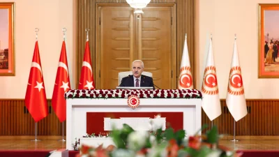 TBMM Başkanı Numan Kurtulmuş, Türkiye’nin çevresindeki risklerin arttığını belirterek, barış
