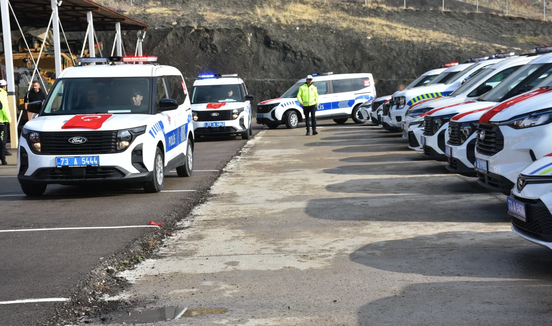 Şırnak’ta emniyet ve jandarma teşkilatlarının hizmet kapasitesi 159 yeni araçla