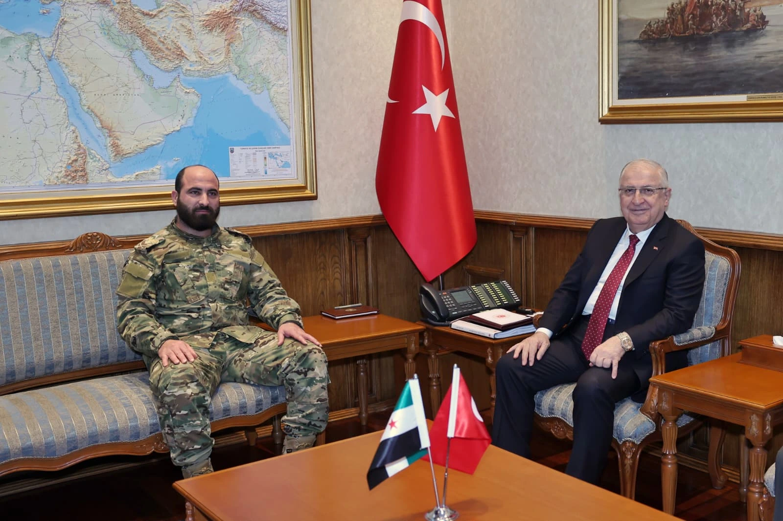 Milli Savunma Bakanı Güler, Suriye Genelkurmay Başkanı Nasan'ı Ankara'da kabul