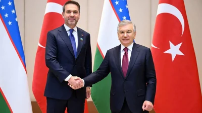 Enerji ve Tabii Kaynaklar Bakanı Bayraktar, Taşkent’te Özbekistan Cumhurbaşkanı Mirziyoyev