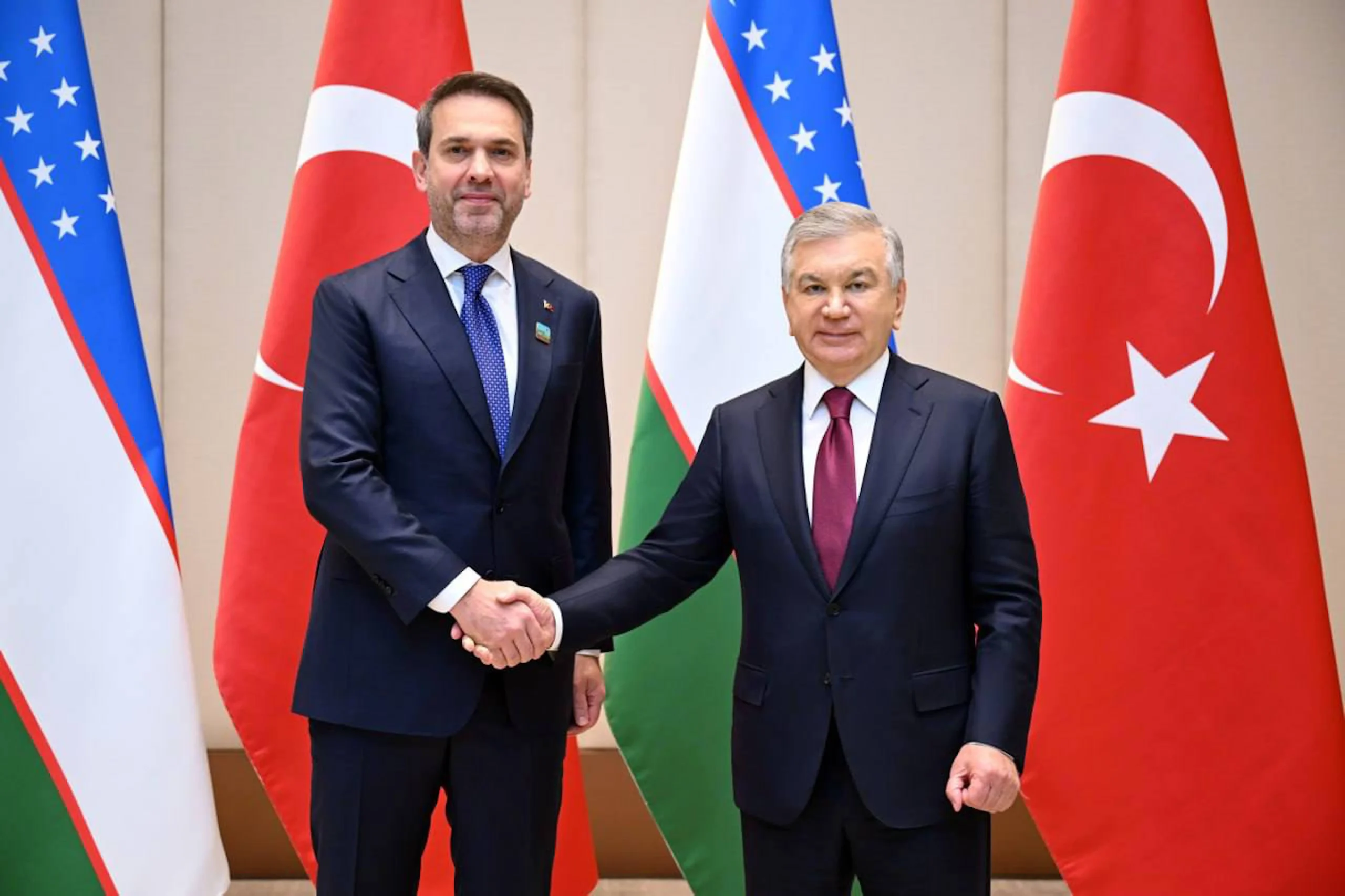 Enerji ve Tabii Kaynaklar Bakanı Bayraktar, Taşkent’te Özbekistan Cumhurbaşkanı Mirziyoyev
