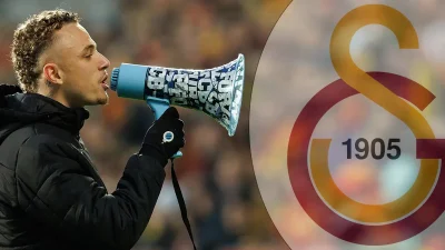 Galatasaray’ın Hollandalı yeni yıldızı Noa Lang, imza töreninin ardından taraftara