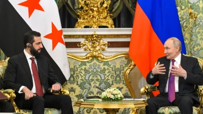 Rusya Devlet Başkanı Putin ve Suriye Cumhurbaşkanı Şara, Moskova’da bir