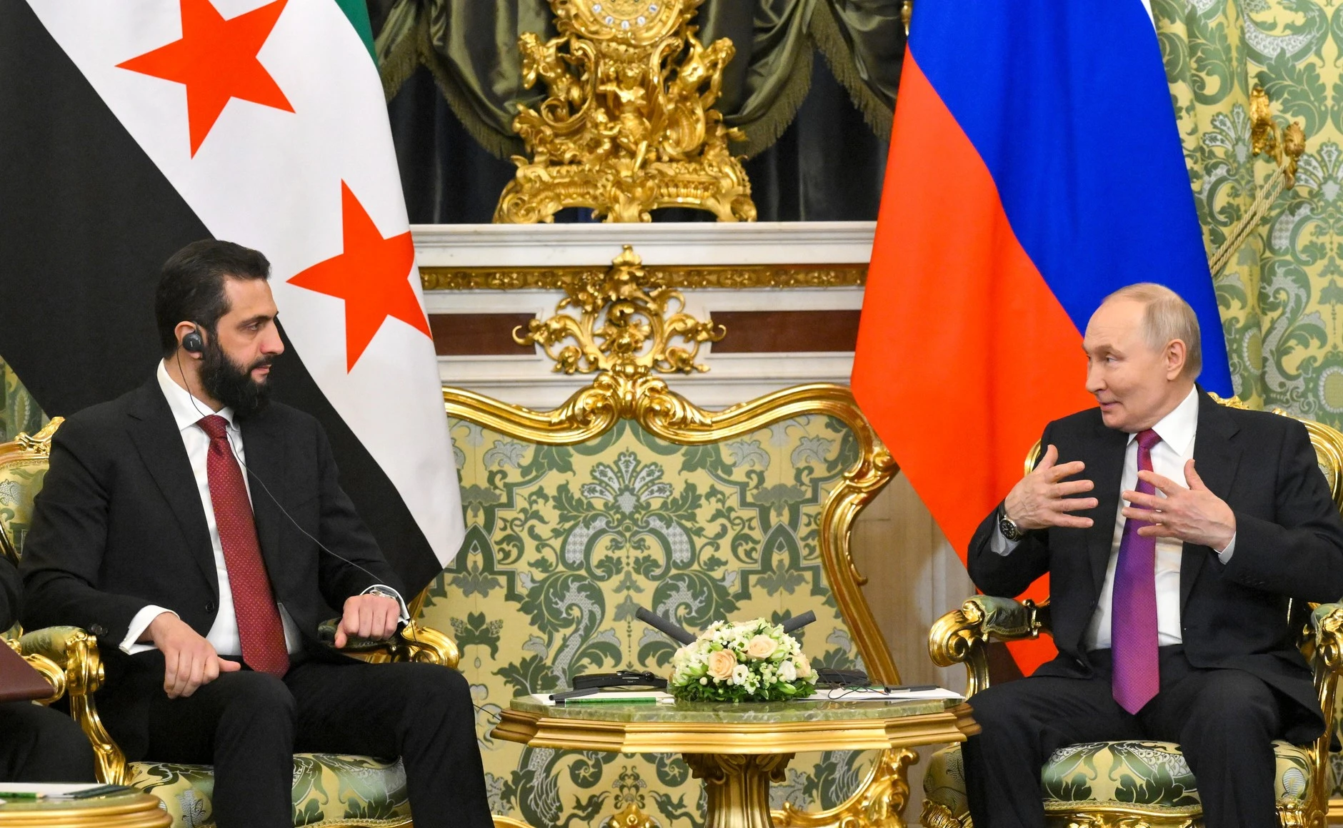 Rusya Devlet Başkanı Putin ve Suriye Cumhurbaşkanı Şara, Moskova’da bir