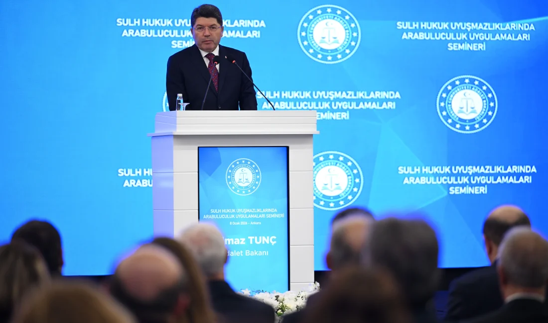 Adalet Bakanı Yılmaz Tunç, arabuluculuk uygulamalarında milyonlarca uyuşmazlığın dostane şekilde
