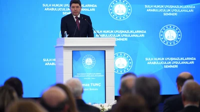 Adalet Bakanı Yılmaz Tunç, arabuluculuk uygulamalarında milyonlarca uyuşmazlığın dostane şekilde
