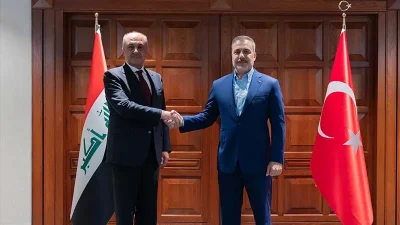 Dışişleri Bakanı Hakan Fidan, Irak Savunma Bakanı Sabit Abbasi ile