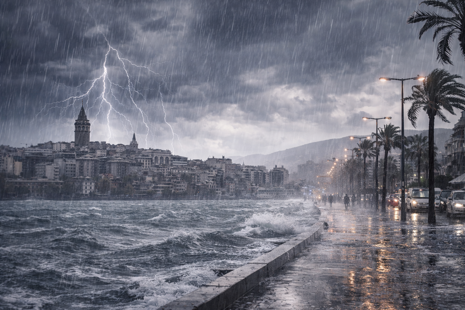 Meteoroloji, 54 ili kapsayan kuvvetli yağış ve fırtına uyarısı yaptı.